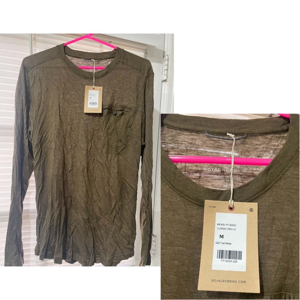 Royal Ribbins mens crew neck long sleeve t shirt.